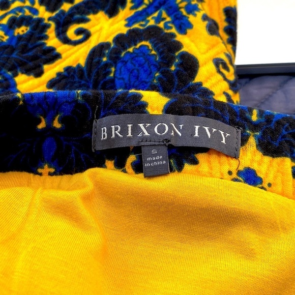 Brixon  Ivy pencil skirt in blue and yellow - Picture 2 of 3